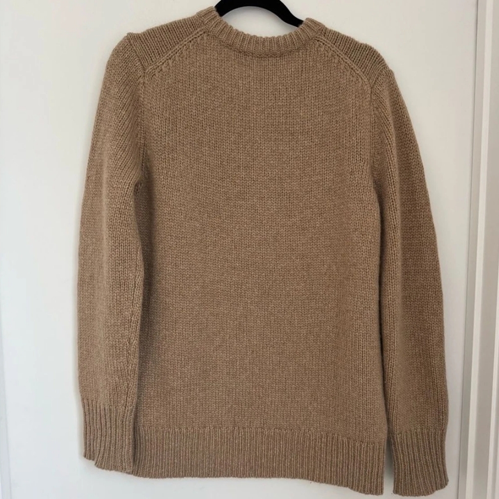NWT Jenni Kayne Cashmere Kate V-Neck Sweater Small-Medium Caramel Tan Oversized - Picture 5 of 11